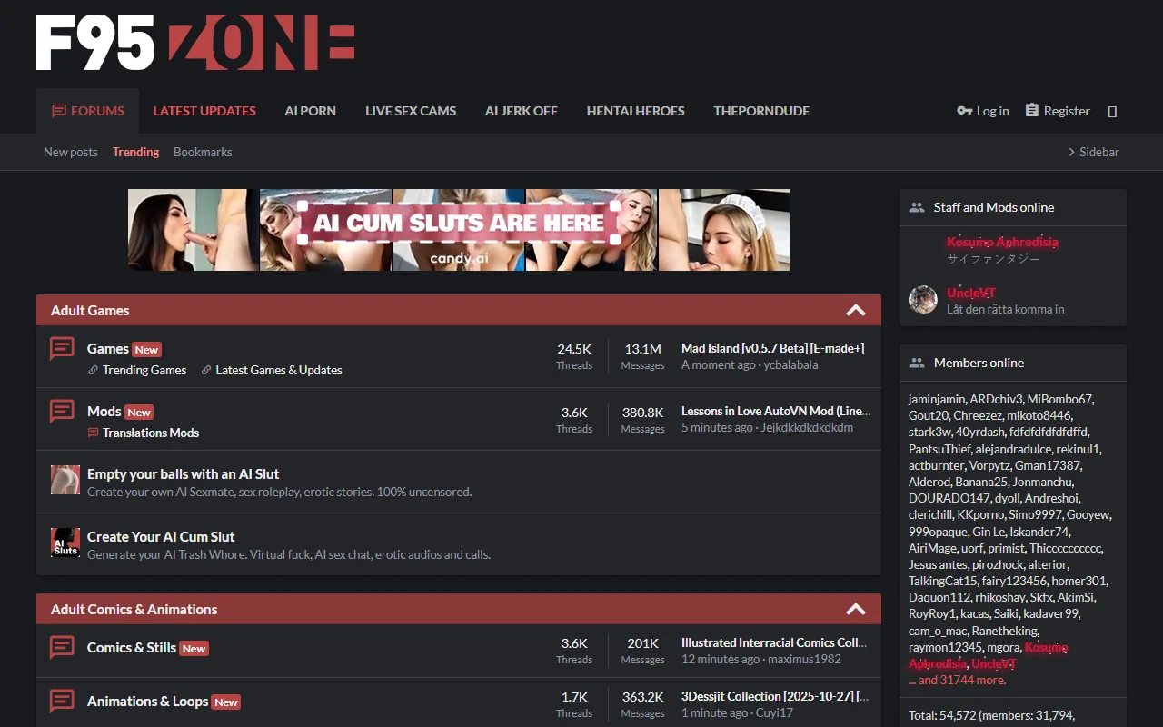 Screenshot of F95Zone
